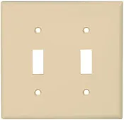 2 GANG SWITCH PLATE IVORY