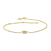 0.25 Ct Baguette Shaped Bezel Set Solitaire Lab Diamond Bracelet