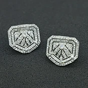A Pair of Art Deco Platinum Diamond 2-pin Fur Clip Brooch — New Pagoda Specialty