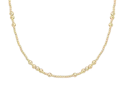 15" Choker Beaded - Hope Unwritten Gold 4mm