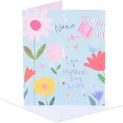 Flowers & Watering Can Design Nana Mother\’s Day Card