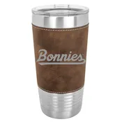 St. Bonaventure Bonnies Rustic Leather Polar Camel Tumbler (20oz)-Brown