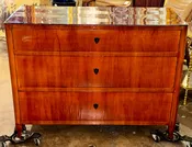 19th c. German Biedermeier Mahogany Commode