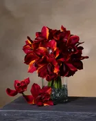 11" Artificial Cymbidium Orchid Flower Stem