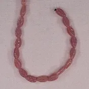 10 mm by 5 mm vintage German glass leaf beads
