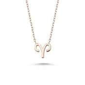 Aries Sign Zodiac Silver Necklace
