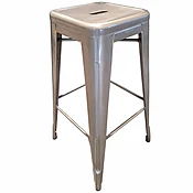 Used 30" H Tolix Silver Metal Stool