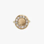 AM Studio Gold and Diamonds Cocktail Ring