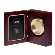 Rich Mahogany Finish Book Clock
