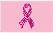 Celebration Flag - Pink Ribbon - Printed Nylon - 3' x 5'