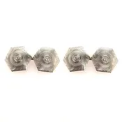 1920s Hexagonal Platinum Cufflinks