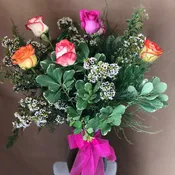 Half Dozen Colored Roses