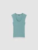 Alaou Linen Blend Knit Vest Top