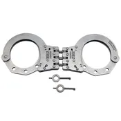 1912 Rhino Heavy Duty Hinged Stainless Steel Handcuffs, Dual Keyways