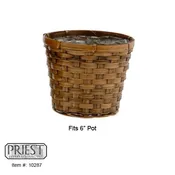 10287 (6″ ROUND BROWN STAINED)