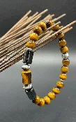 Brown and blue tiger eye with sterling silver