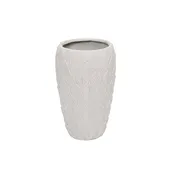 24" Grey Leaves Fiberstone Planter | Indoor & Outdoor Use