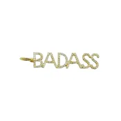 14K Gold Diamond ‘Badass’ Charm