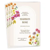 Colorful Wildflowers Bridal Shower Invitation