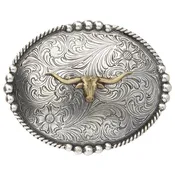 AndWest Oval Gold Longhorn Buckle 512