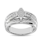 0.50 CT Round Diamond Invisible Set Engagement Ring in 10K White Gold