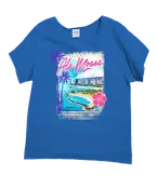 Ala Moana Scenic - Blue Hawaii Dyed Short Sleeve Scoop Neck T-Shirt