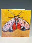 Spotted Lanternfly Square Greeting Card — Suzanne Crane Fine Stoneware