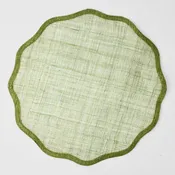 Aloe Green Tonal Newport Scallop Placemat