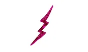 Lightning Bolt Appliqué - Fuchsia Sequins 11” x 2”