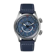 Altitude MB Meteor Time Zones Blue Dial Leather Strap