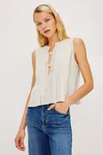 AJA TOP - IVORY LINEN