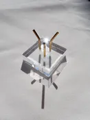 Acrylic Golden Crystal Stands 2"