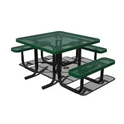 46″ UltraLeisure™ Square Portable Table with 3 Attached Seats