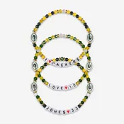 Aaron Jones & Jordan Love Green Bay Packers 3 Pack Player Friendship Bracelet