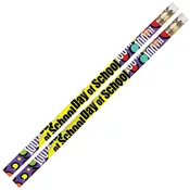 100TH DAY OF SCHOOL 12PK MOTIVATIONAL FUN PENCILS