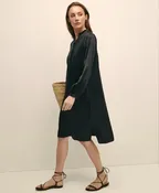 Silk Charmeuse Shift Dress