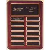 12 plate Rosewood Perpetual Plaque