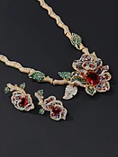 Blooming Cubic Zirconia Jewelry Set