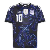 Adidas Kids' Argentina 26 Away Messi Jersey Apparel - Black / Lucid Blue / Blue Burst
