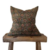 Adelle Pillow in Olive - 22 x 22