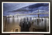 Framed Bay Bridge at Night