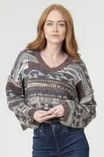 Sunset Static Pullover Sweater