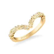 Artcarved Bridal Band No Stones Classic Lyric Anniversary Ring 18K Yellow Gold