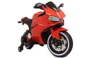 Ducati Style Motorcycle with LED Wheels Electric Ride on Bike 12V | Red