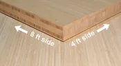1-1/2 Inch Natural Vertical Unfinished Bamboo Plywood