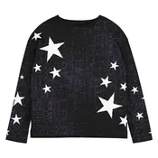 Cosmic Star Glitch Sweater – Y2K Glitchcore Knit Pullover, Cyber Star Graphic Sweater