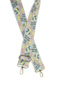 2" Sky Blue Dogwood Embroidered Guitar Strap