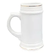 HPN ORCA Premium 22 oz. Sublimation Ceramic Beer Stein with Gold Trim - 18 per Case