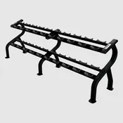 Troy Dumbbell Saddle Racks — Matte Black