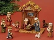 11-Piece Set Stable and Nativity Set 8"H